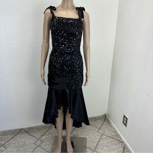 Vtg 80’s Gunne Sax Jessica M.Quintock Sequin Lace Satin party dress Whimsigoth
